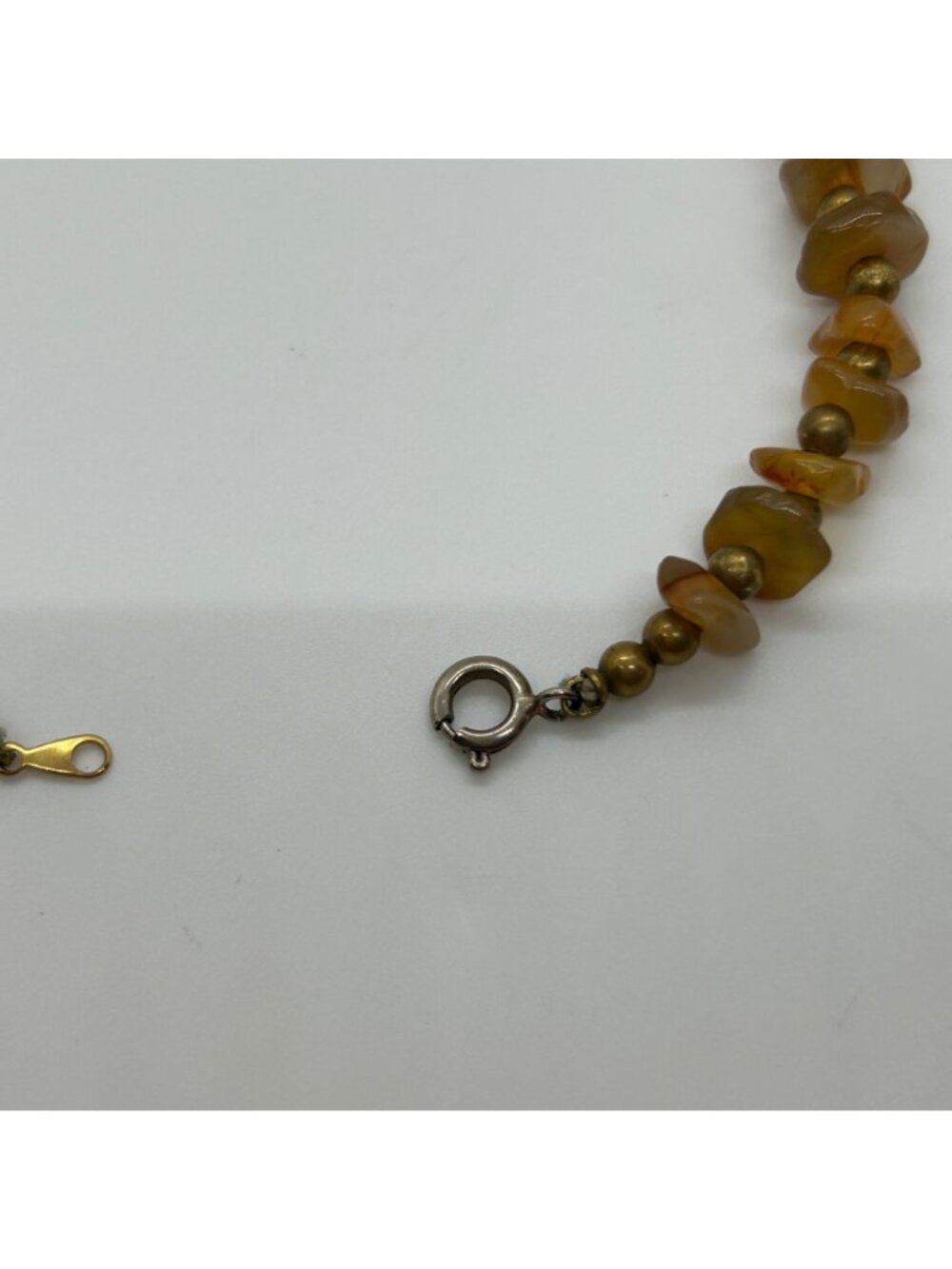 Vintage Amber Nugget Necklace Graduated Honey Chips Gemstone Boho Statement - Picture 12 of 16